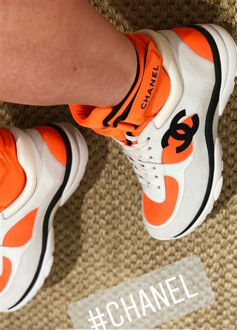 chanel orange sneakers